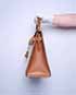Kelly Sellier 32 Toile/Courchevel Leather in Natural/Gold, bottom view
